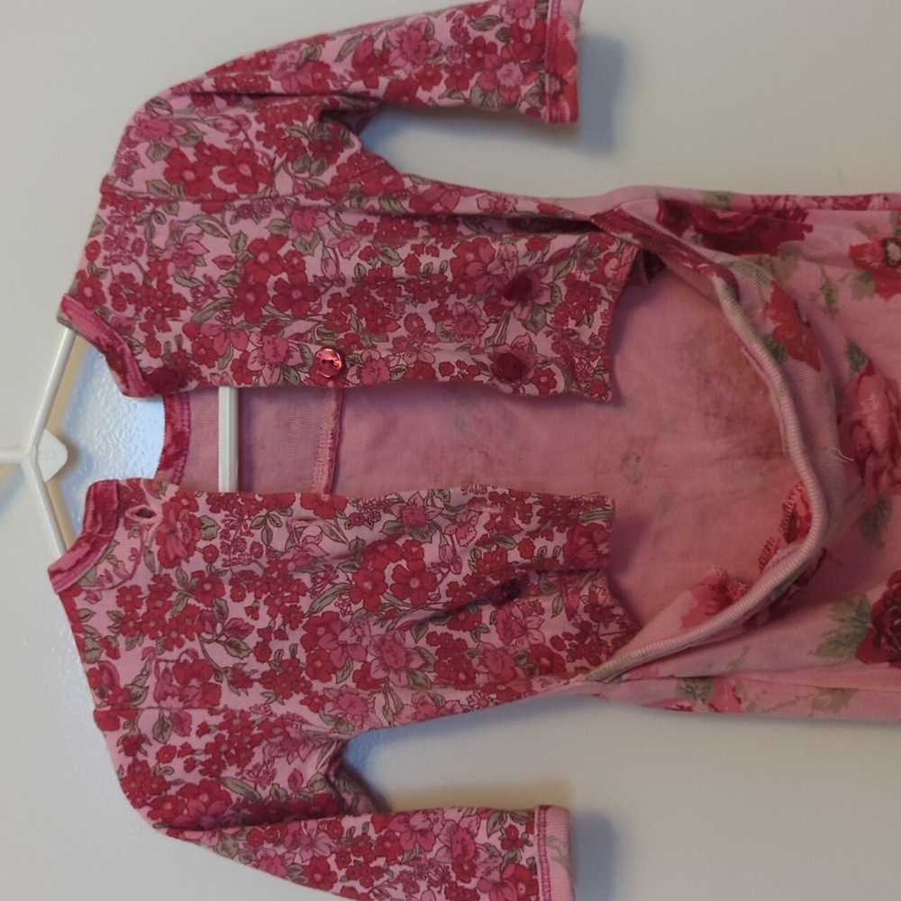 Baby Lulu adorable pink rose onesie xlnt condition Sz. 9 mo - Picture 6 of 6